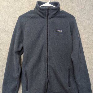 Patagonia Fleece Polyester Women's Sweater Zip-Up Jacket Medium Blue